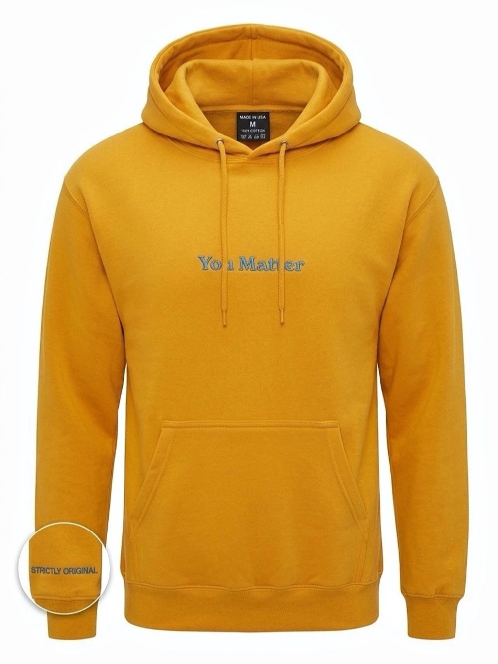 You Matter by Demetrius Harmon You Matter Hoodie Yellow Hoodie Size Large Like